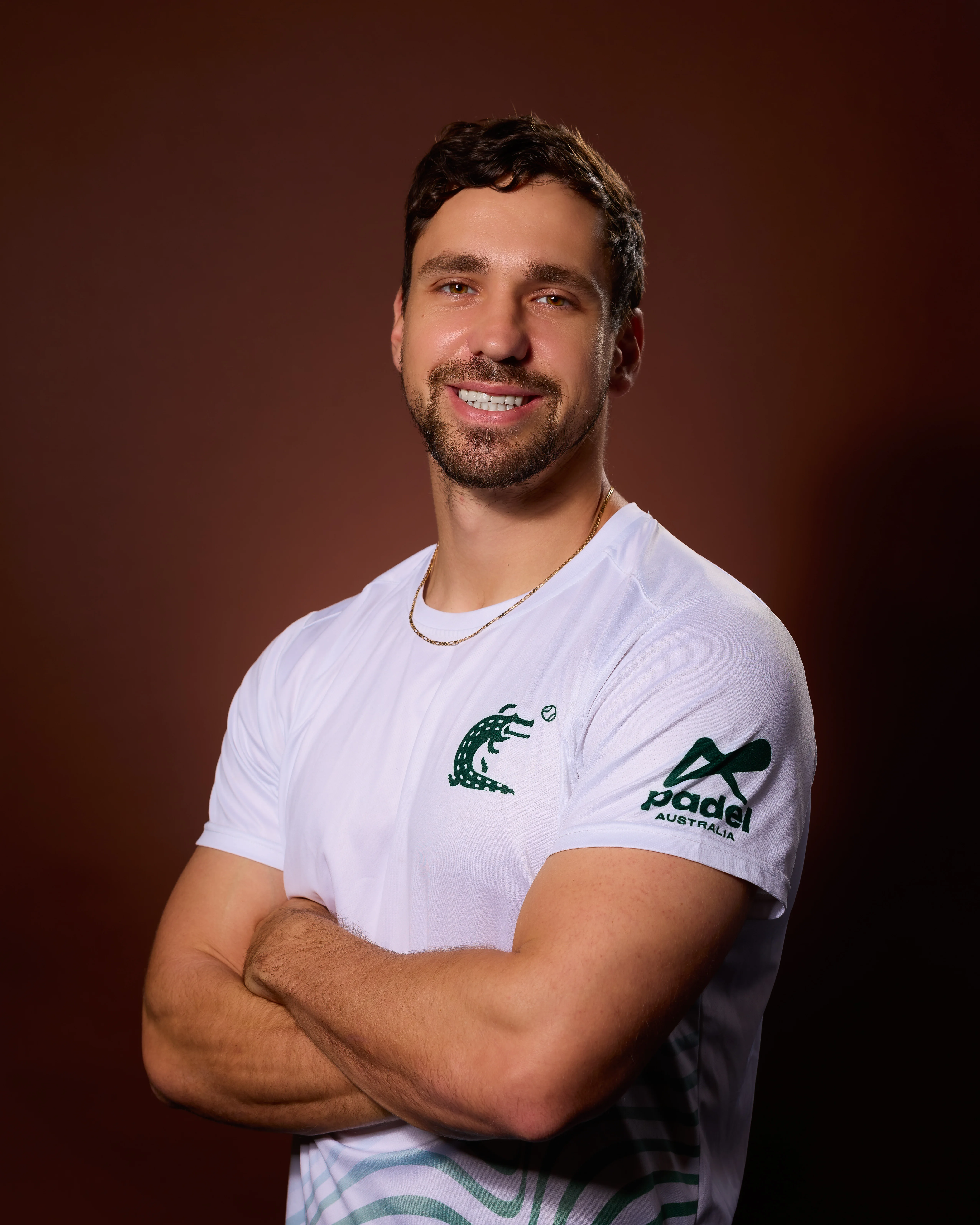 Vuk Velickovic, professional padel coach, courtside portrait